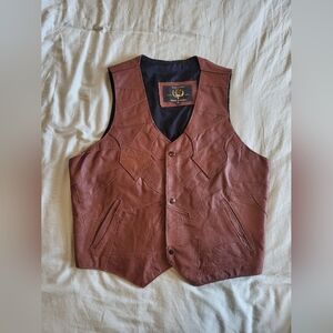 Vintage Casa Larrea Genuine Leather Vest